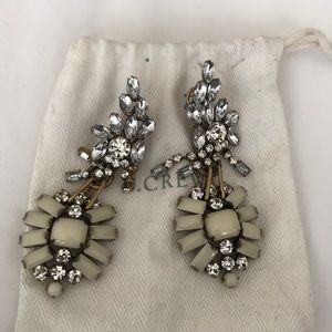 J cew lulu frost collection. White earrings